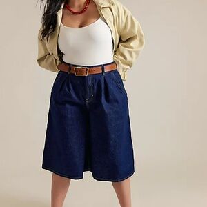 We the Free CRVY Denim Culottes Free People